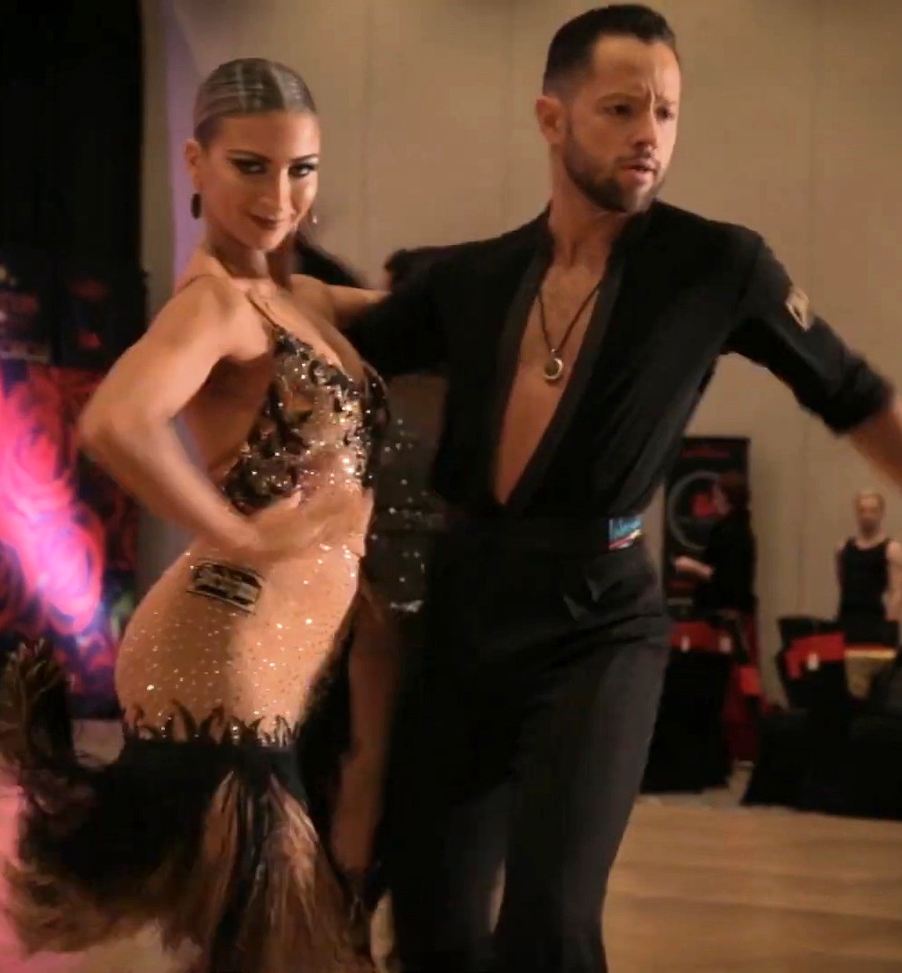 Ballroom competition dress worn by Dancing with the Stars professional Daniella Karagach