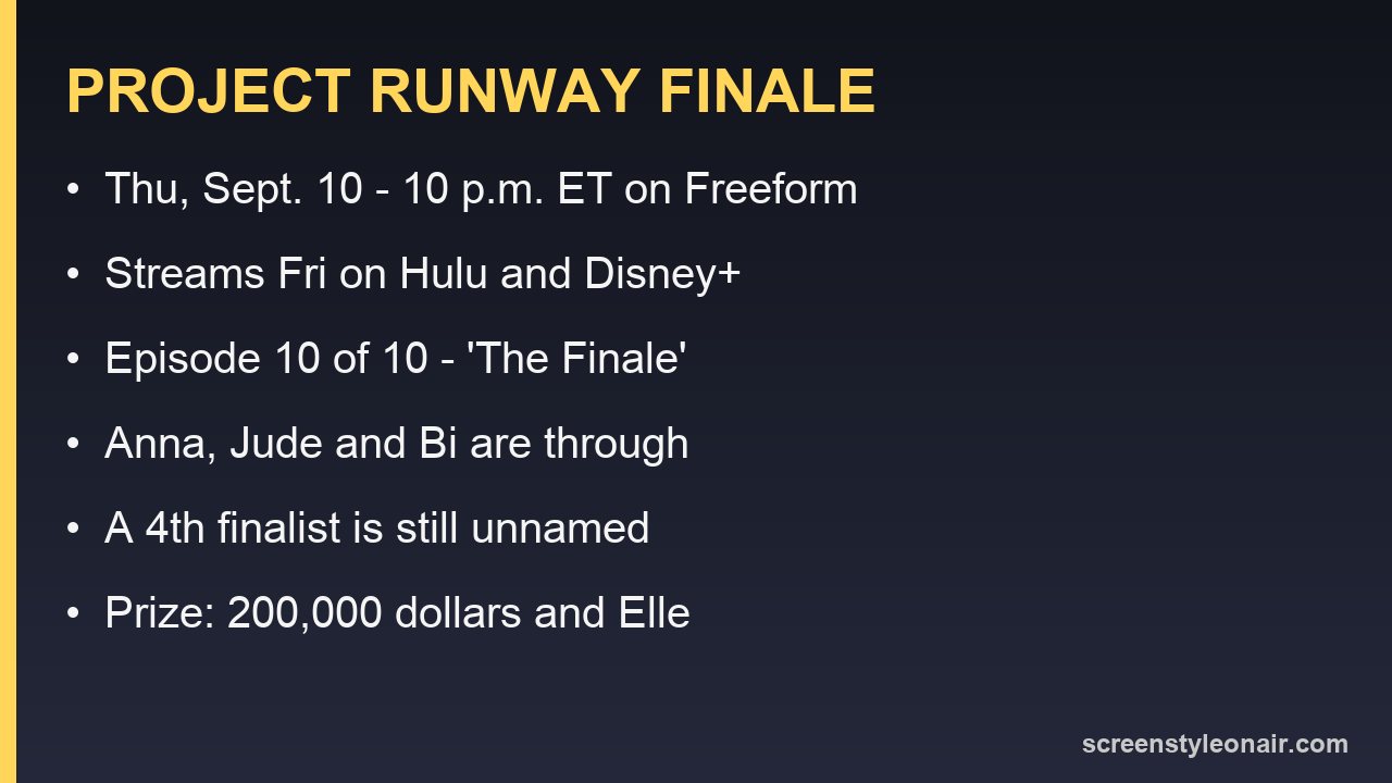 Project Runway season 22 finale: date, time, network and finalists